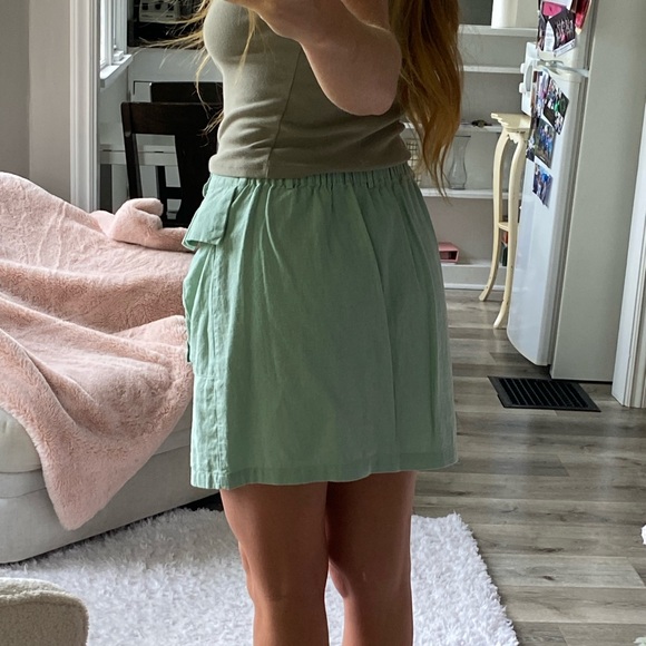 Nicole Miller Linen Mini Skirt - Picture 3 of 5